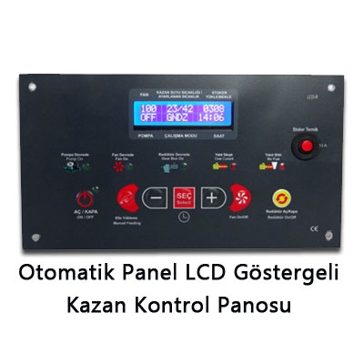 Otomatik (Stokerli) Panel LCD Göstergeli Katı Yakıtlı Kazan Kontrol Panosu
