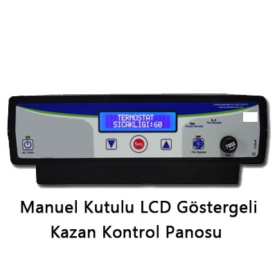 Manuel Kutulu LCD Göstergeli Katı Yakıtlı Kazan Kontrol Panosu