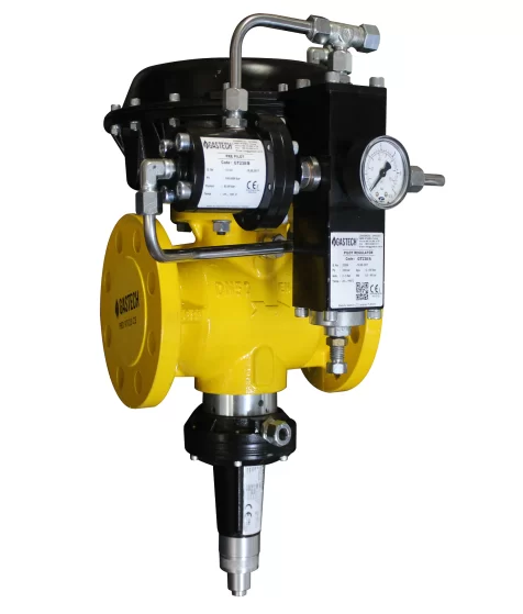 Gastech F-P Serisi - Pilot Kontrollü Flanşlı Gaz Regülatörleri PS:25bar F-P
